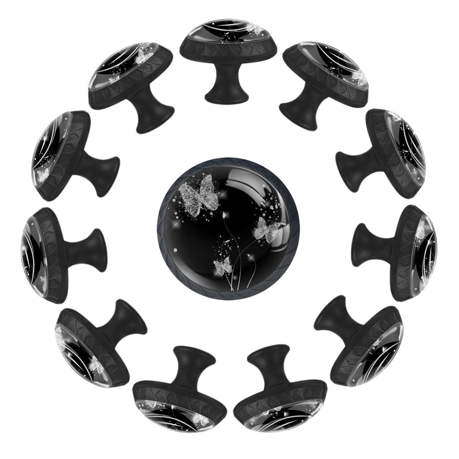Boutons de tiroir papillon 35 mm poignée ronde commode chambre enfant salle de jeux x12