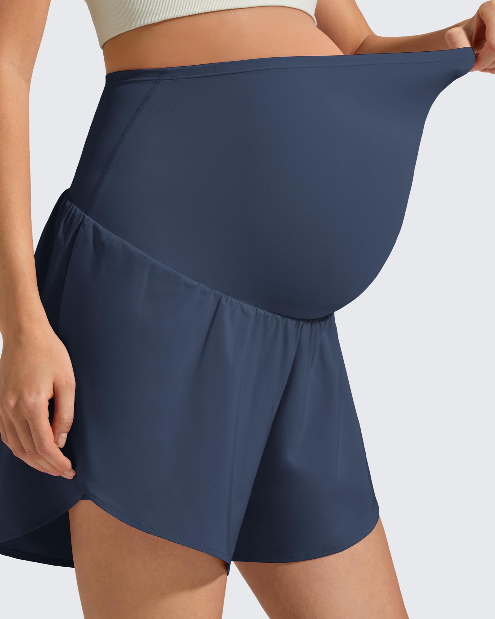 G4Free Chillwhisp Short de maternité fluide pour femme avec poche et doublure intégrée