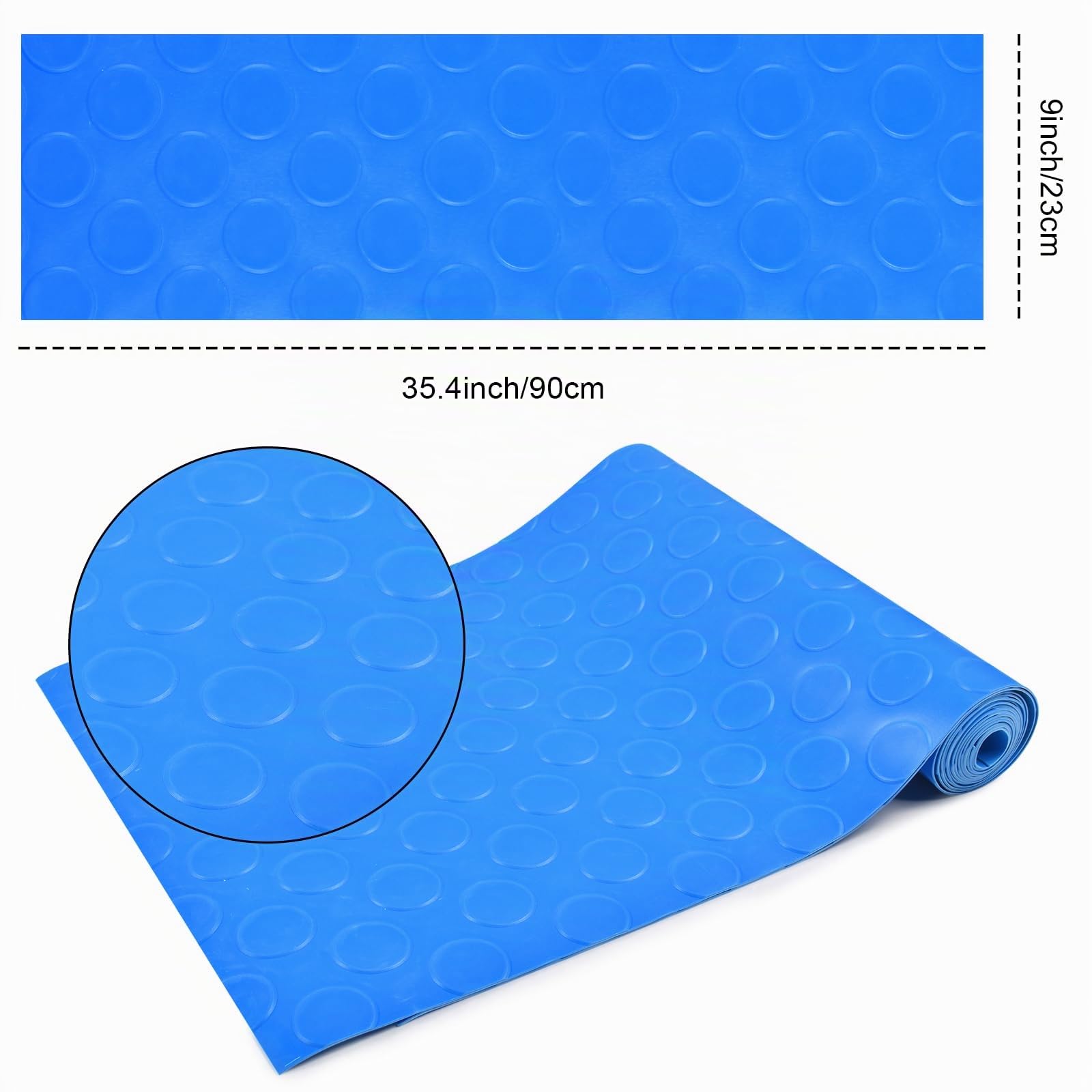 2 Alfombrillas de Escalera de Piscina, 23 × 90 cm, con Textura Antideslizante y Protección a Escala para Escaleras