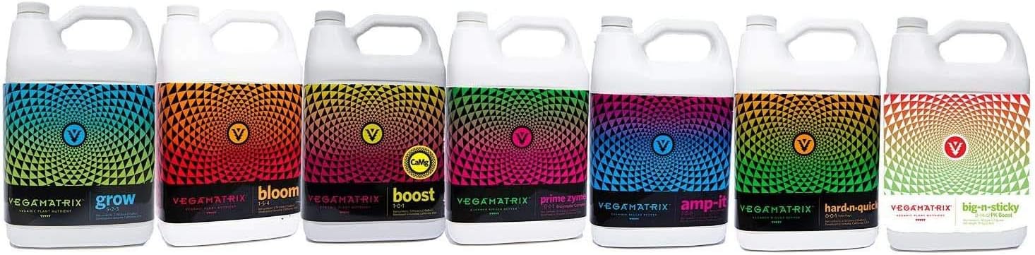 Vegamatrix Nutrients Complete Gallon Set with Big N Sticky for Veganic and Organic Gardening