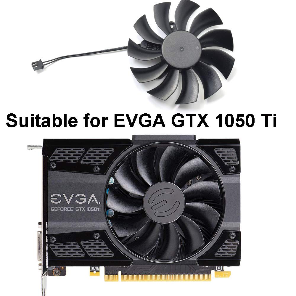 inRobert PLA09215S12L 85mm 2pin Video Card Fan Replacement for EVGA GTX 1050 Ti Graphic Card