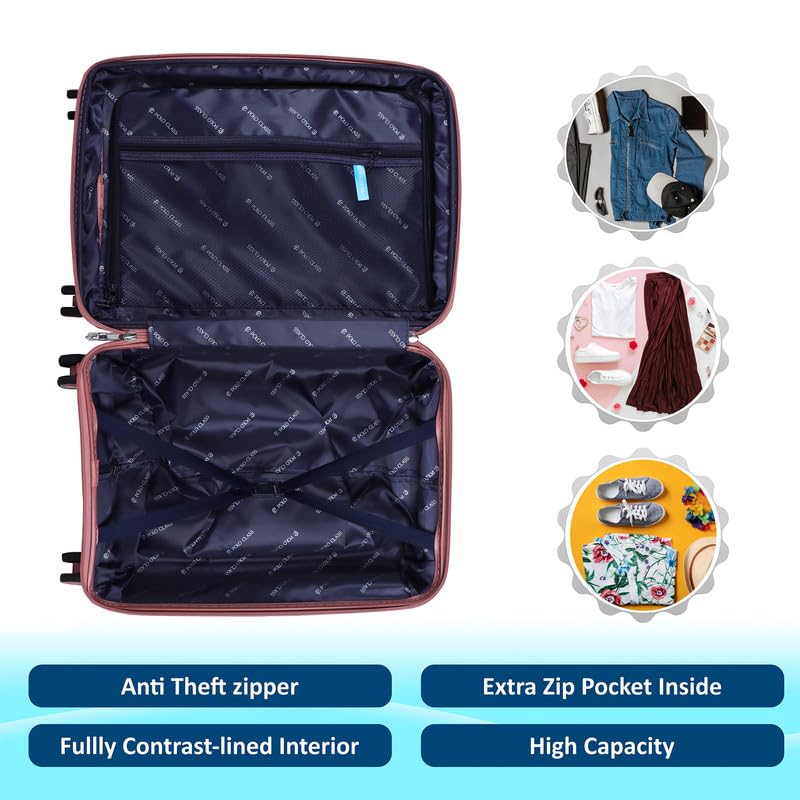 Image of Polo Class 2Pc Set Trolley Bags (24 /28 inch) - Pink