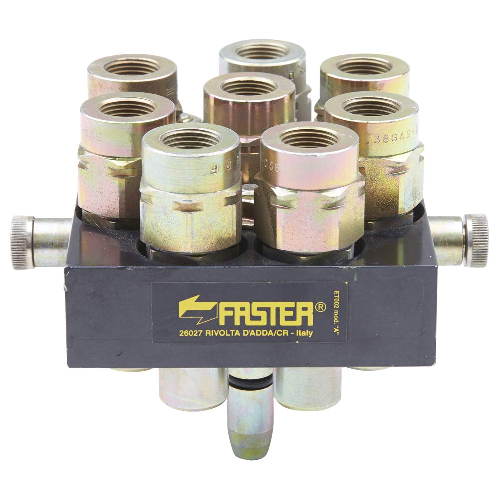 Faster - Acoplador múltiple (4 vías, BG6, forma de hoz, 15 L, conector E)