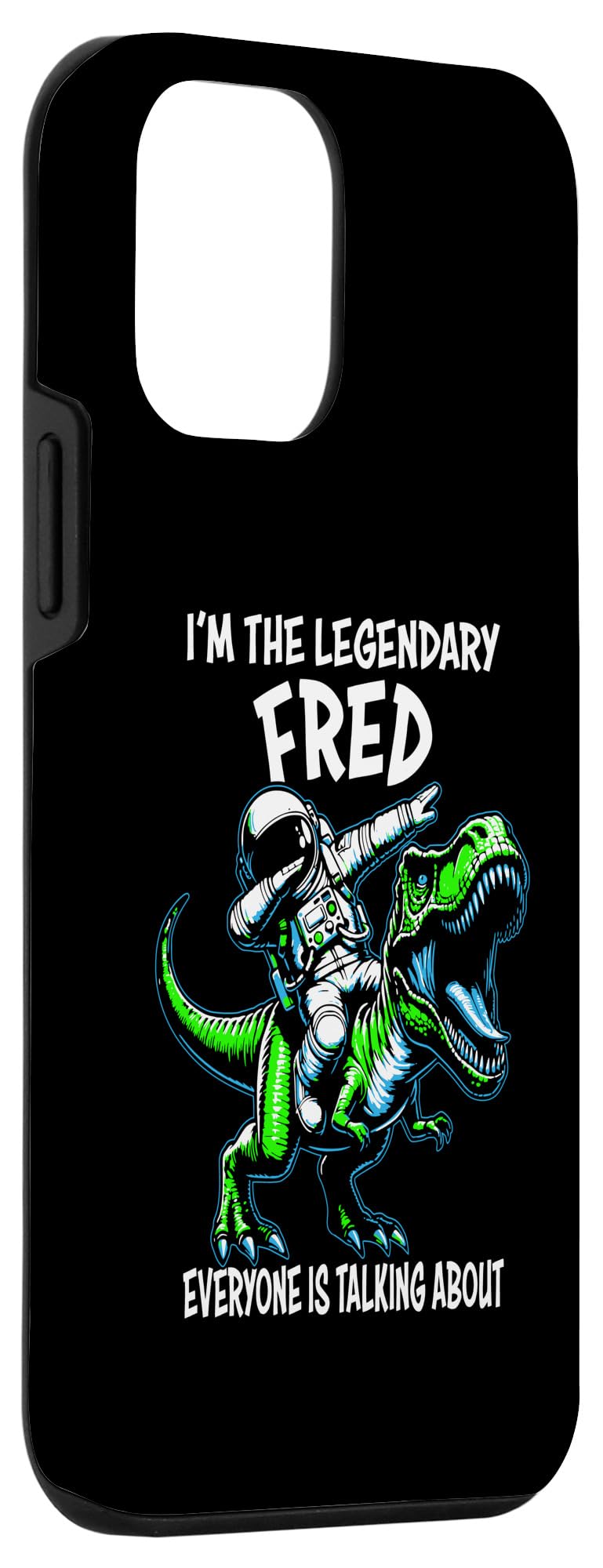 iPhone 12 mini I'm The Legendary Fred Funny Astronaut Dinosaur Cartoon Case - Image 3