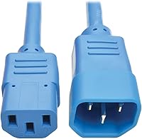 Vista 21 de Tripp Lite Cable de extensión de alimentación estándar para computadora, 10A, 18 AWG (IEC-320-C14 a IEC-320-C13), naranja, 2 pies (P004-002-AOR)