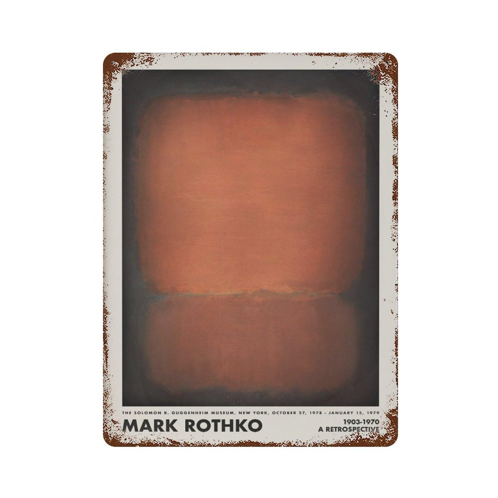 xiaoxiaoshen Rothko Abstract Retro Museum Decor Wall Decor Art Metal Tin Poster Modern Home Decor Art Home Bar Shop Decorations Vintage Sign 40x30cm