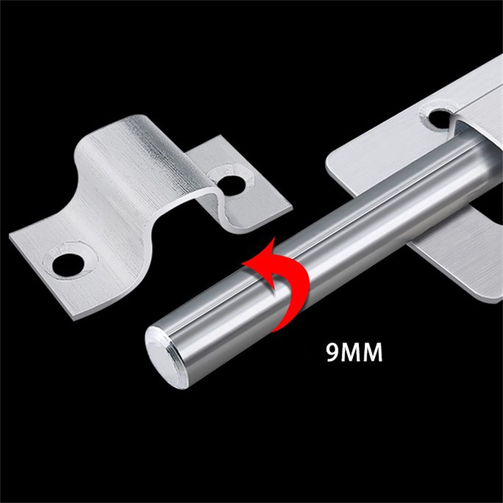 Cerradura for Puerta corredera, pestillo de Seguridad, 4 Pernos deslizantes, con Tornillos. Acero Inoxidable Estilo Retro for Puertas baño, Vallas y cobertizos(4 in)