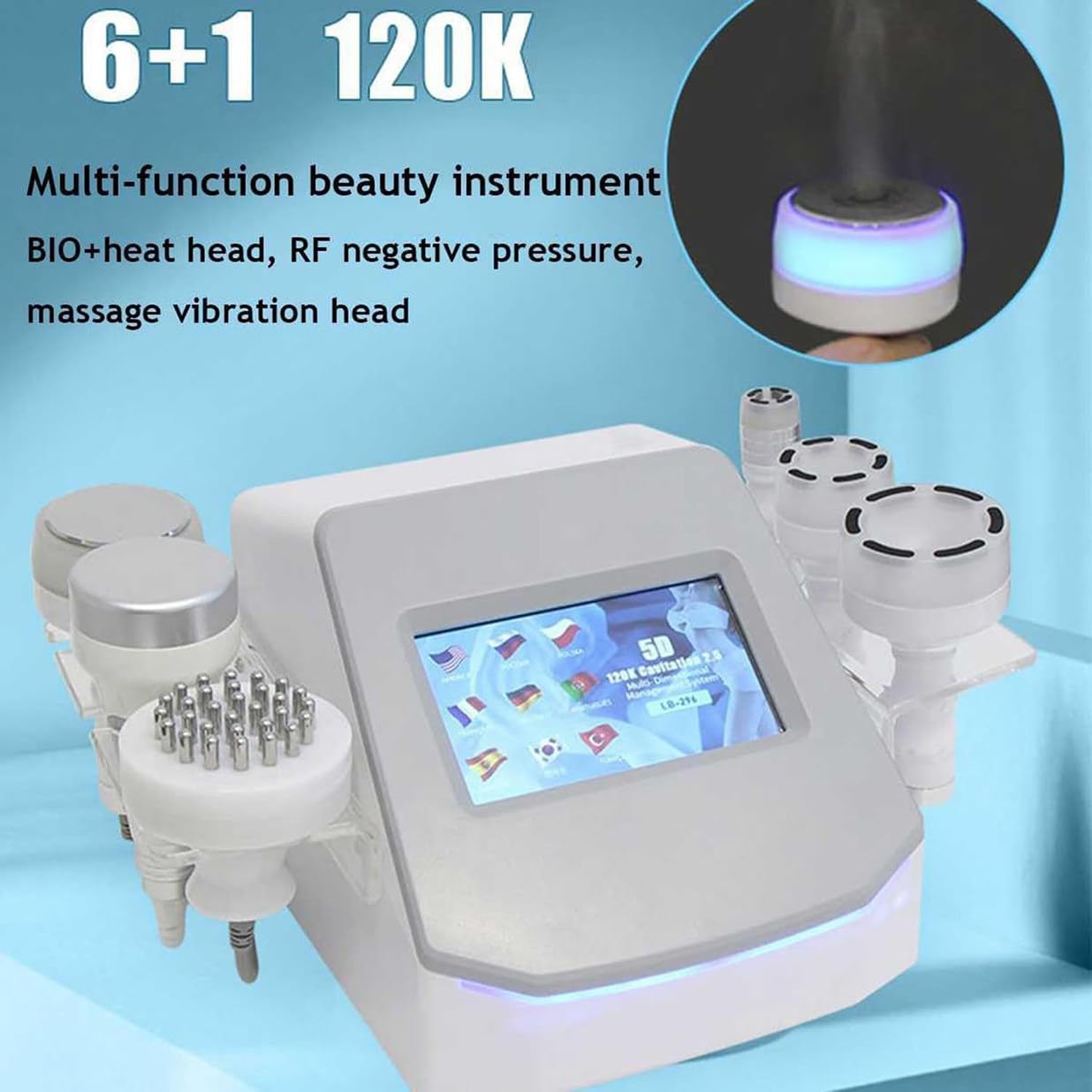 Máquina De Adelgazamiento Por Cavitación De 120k, Dispositivo De Belleza Anticelulítico Y Lifting Facial Para Esculpir El Cuerpo Y Quema De Grasa