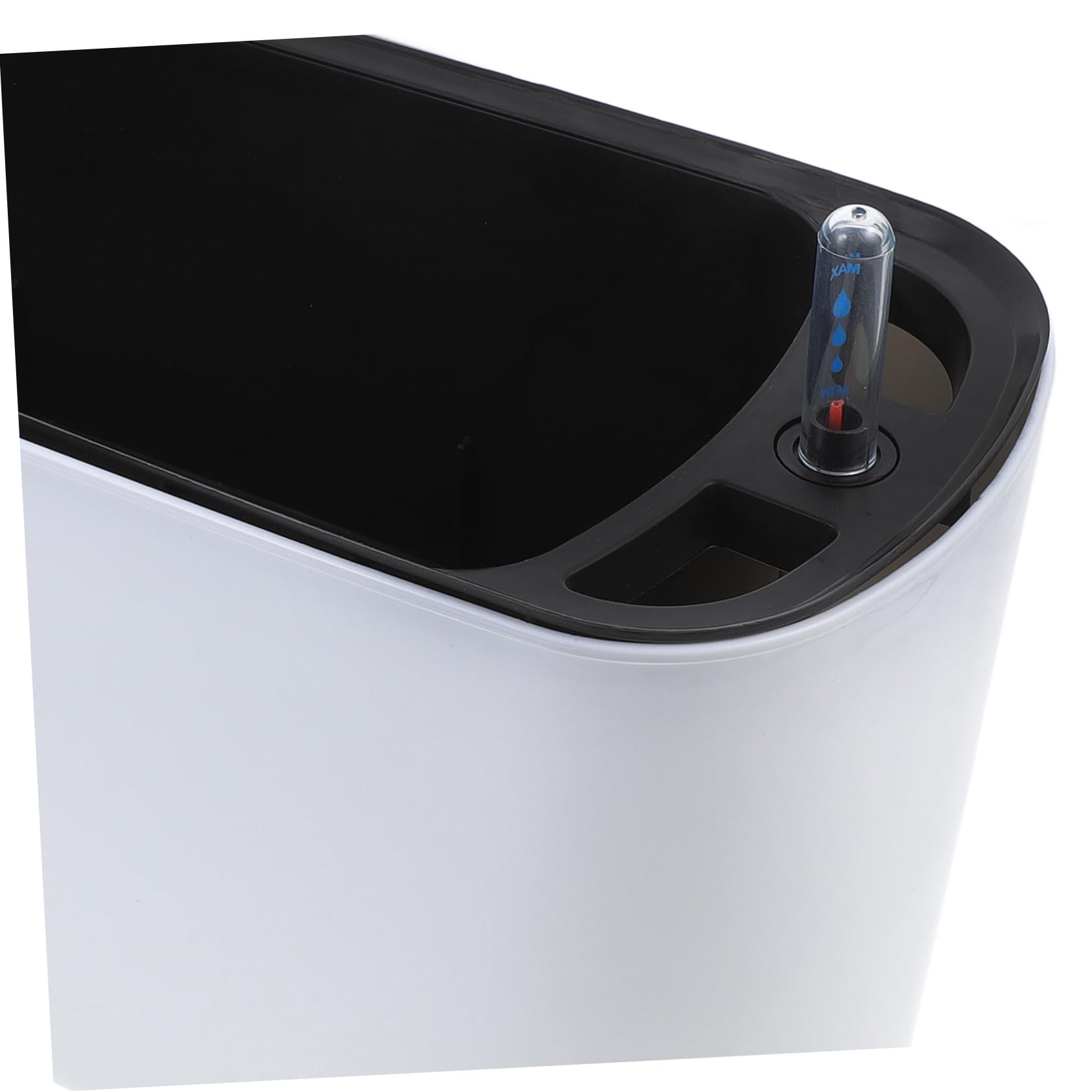 Happyyami Pot de Fleur à Arrosage Automatique Jauge D’Eau, Blanc