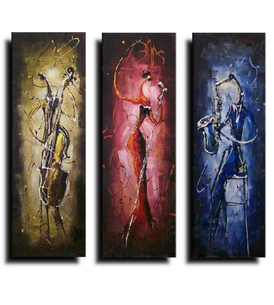 油彩画人物パネルインテリア