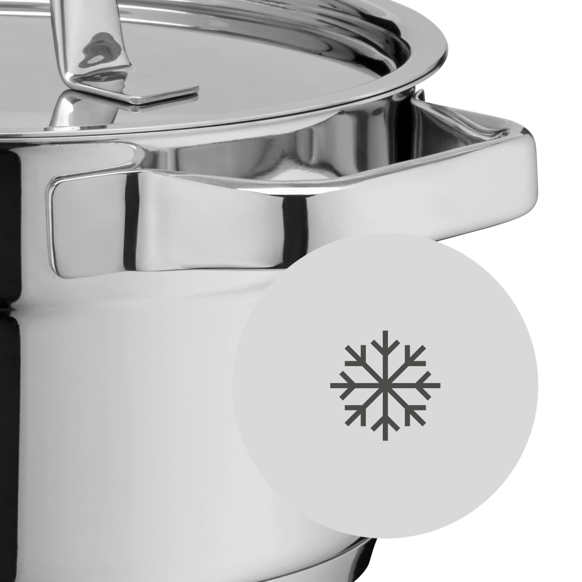 WMF Compact Cuisine Wasserbadschüssel 20 cm stapelbar, Rührschüssel Edelstahl für Wasserbad, Cromargan Edelstahl Schüssel poliert, spülmaschinengeeignet