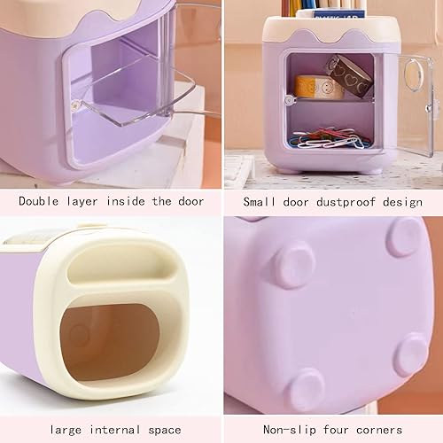 Miniatura 3 de Organizador de lápices con cajón para niños, soporte para brochas de maquillaje cosméticas para tocador, nariz de cerdo, lindo soporte para