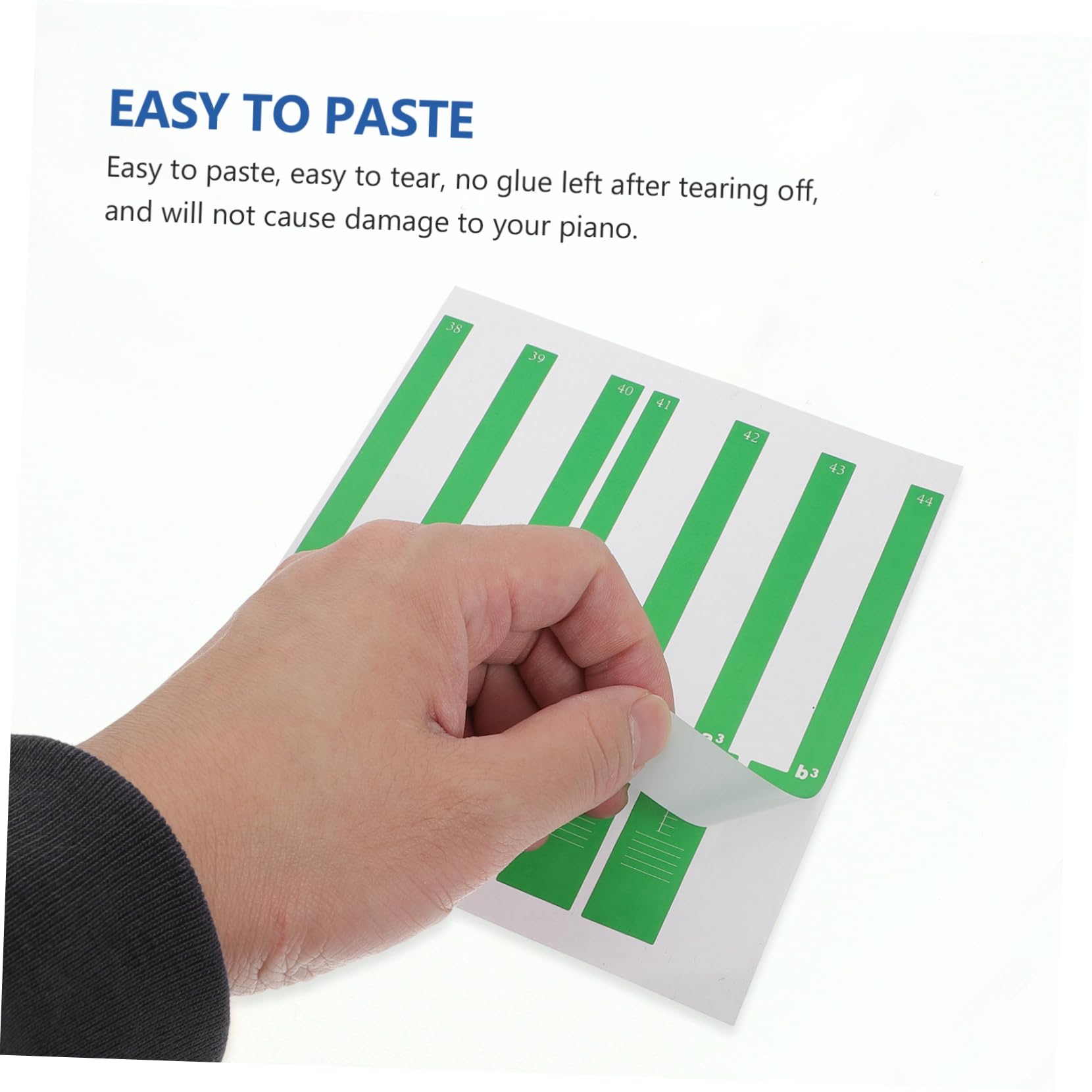 Levemolo Mini Introductory Piano Stickers Removable Decals for Piano Learning and Beginners