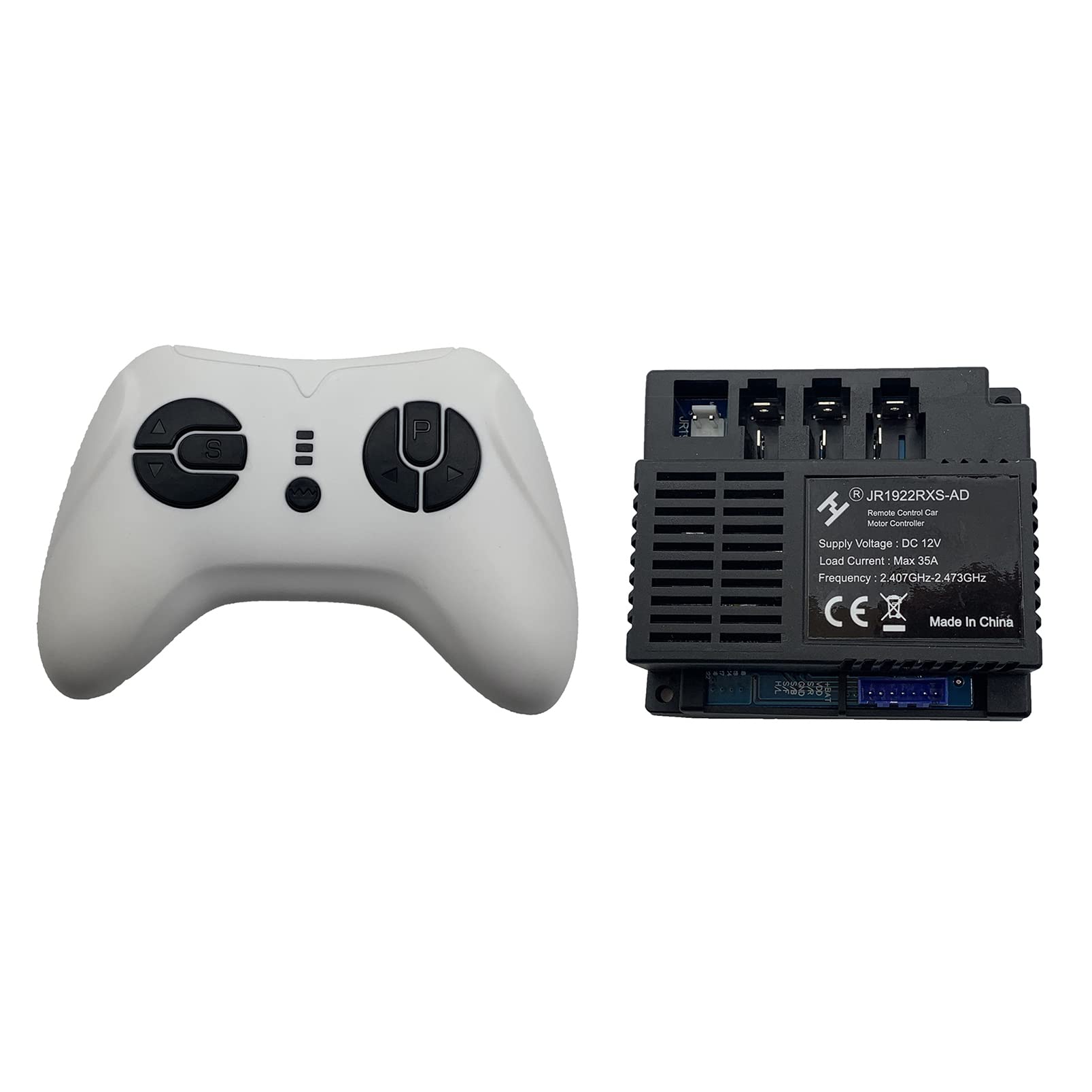 FULIHUA JR1922RXS-AD 2.4G Remote Control and Receiver, for Kids Ride On Toys, 12V Control Box Motherboard Accessories Ride On Car Replacement Parts