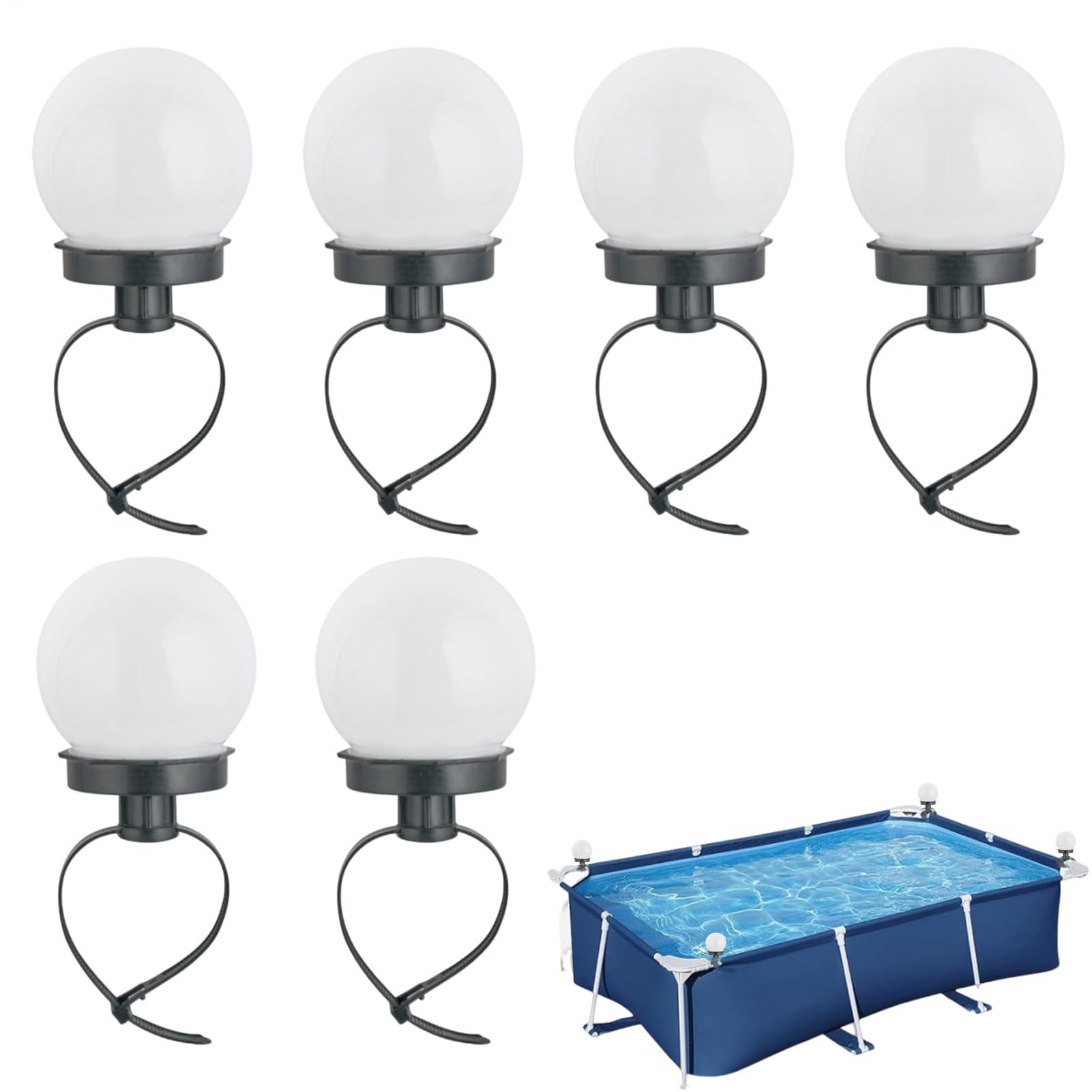 Oświetlenie basenowe LED Solarne, wodoodporne lampki nocne do pływania | Wodoodporna dekoracja ogrodzenia basenu IP65,Akcesoria do dekoracji basenów, lampy solarne LED na zewnątrz, trwałe