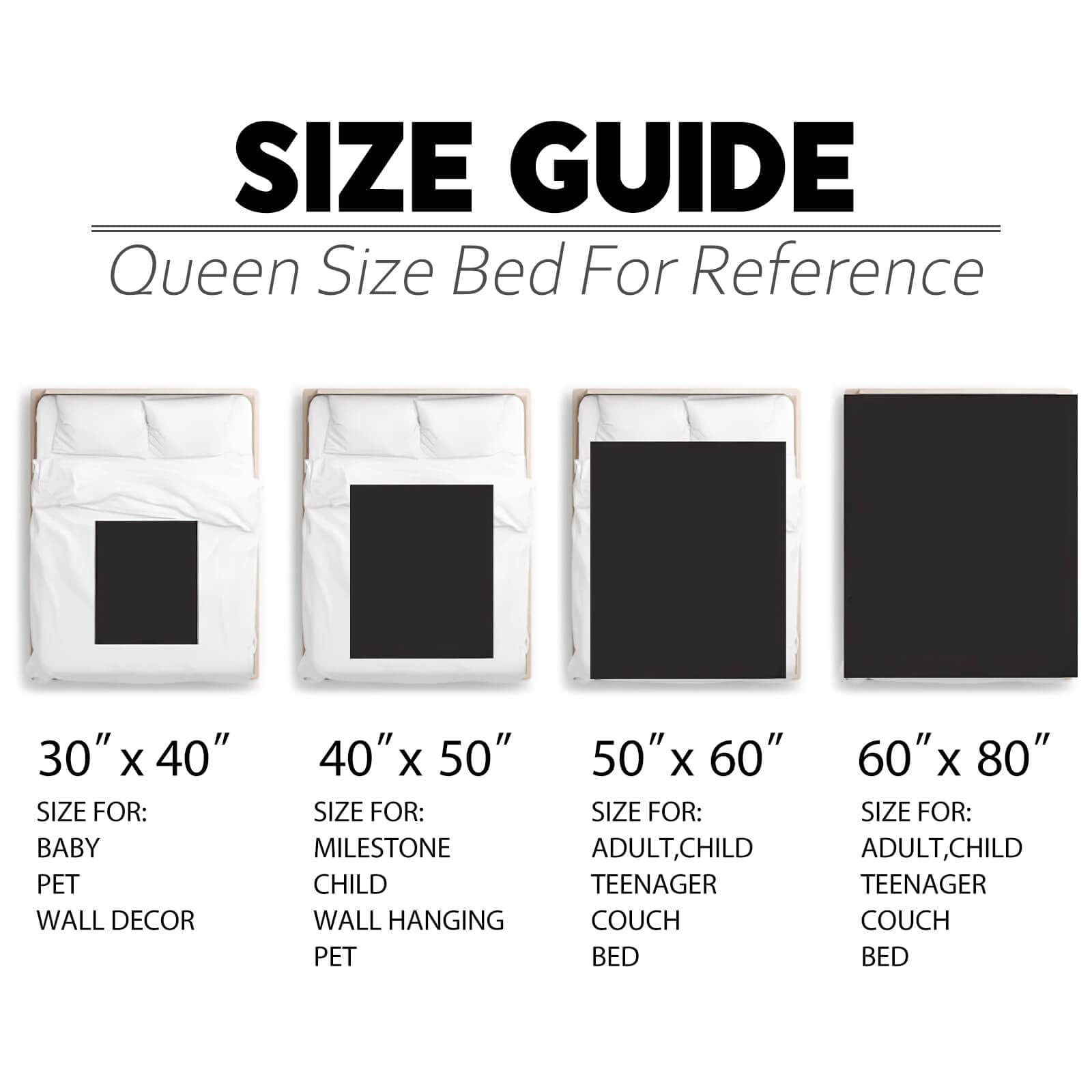 30x40 How Big Is A 60x80 Blanket 30x40 Inches 60x80 Blanket Size