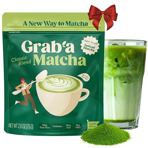 Grab'a Matcha Instant Organic Matcha Blend, de Uji, Japón (75g2.65oz) (sin azúcar)