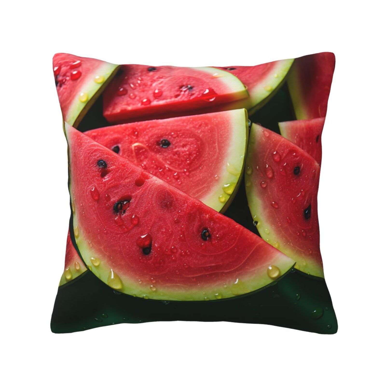 FodPand Watermelon Beautiful Throw Pillow Covers 12"X12" Super Soft Cozy Pillows Case Morden Decorative Cushion Cover for Sofa Couch Bed Home Decor