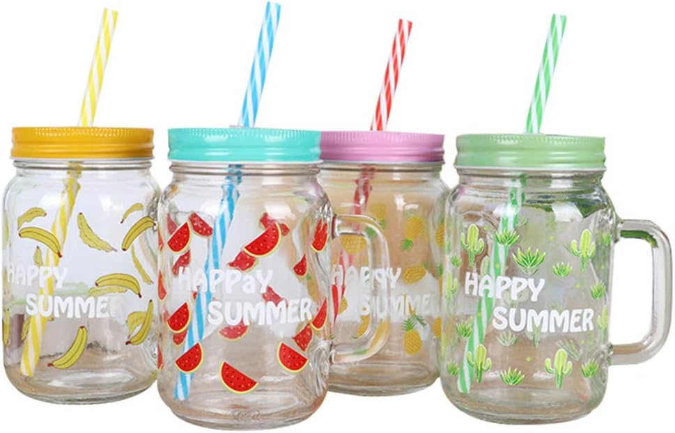 vaso da muratore con coperchio per paglia