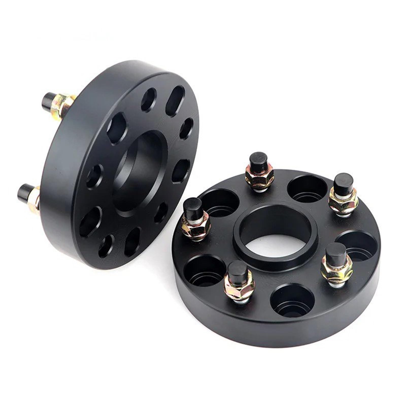 HTyghbn Car Wheel Spacers 2Pieces 15/20/25/30/35/40/45/50mm Conversion Adapters For 108 To 5x98 5x100 5x110 5x112 5x114.3 5x120 5x127(2PCS 20mm Black)