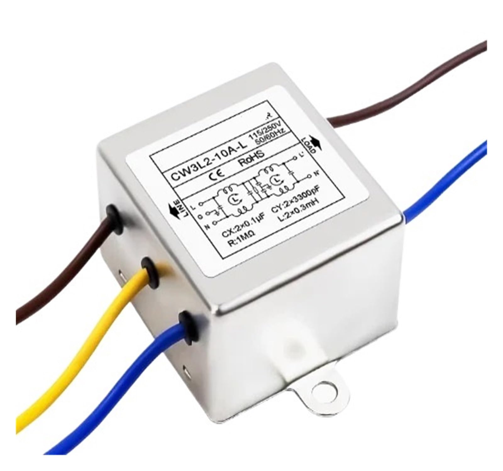 MBPAIHOP CW3L2-20A-L anti-interference AC 220C power filter circuit audio purifier dual terminal desktop lead