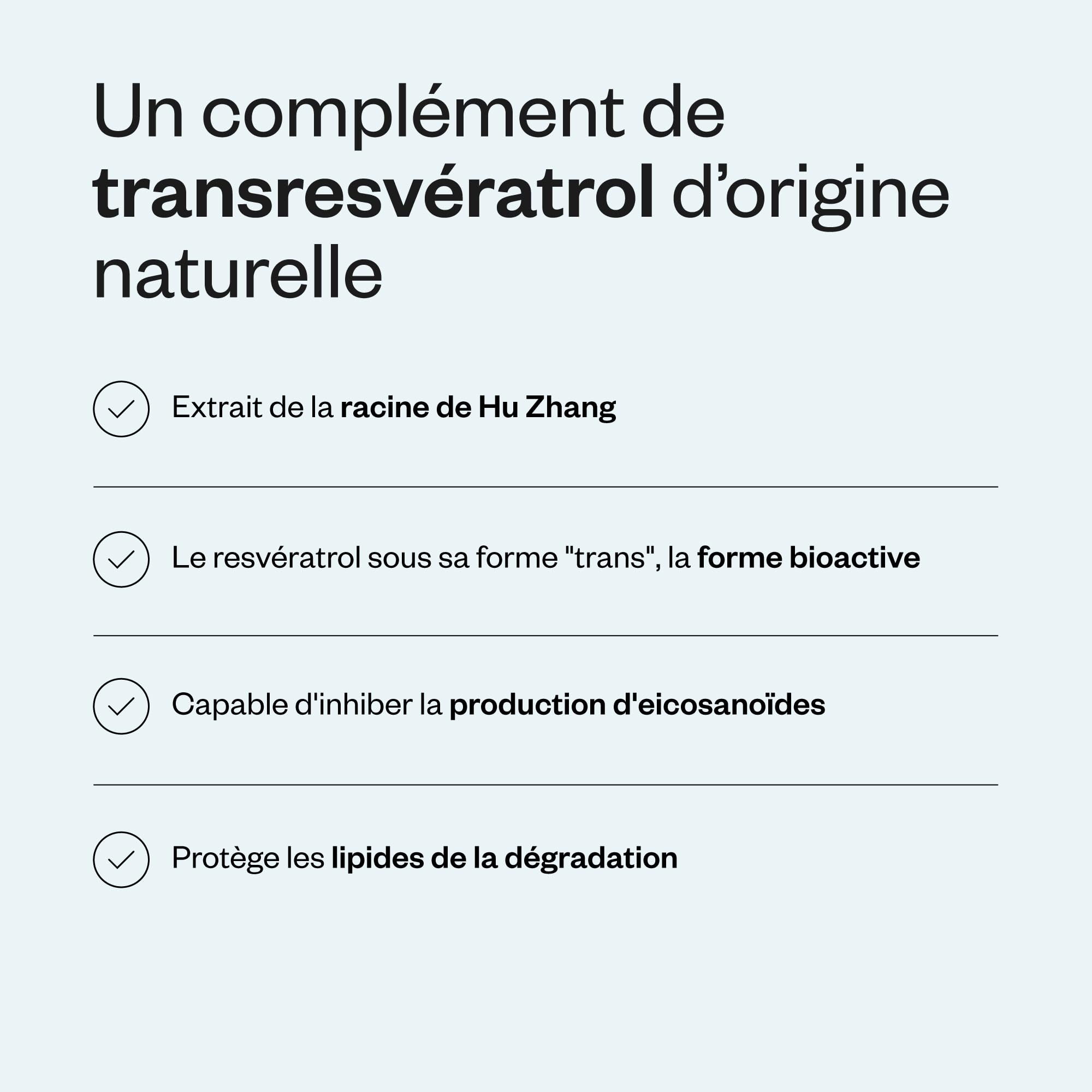 Trans-Resveratrol - Extrait de la Racine de Hu Zhang - Contribue à Lutter Contre le Stress Oxydatif et les Inflammations - Vegan - Sans Gluten - Supersmart