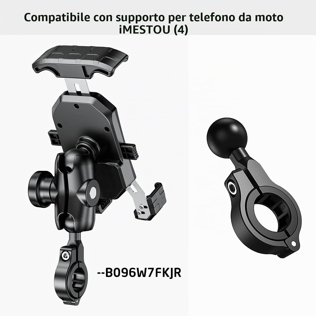 iMESTOU Adattatore per Montaggio a Sfera Alluminio con Base a Sfera da 1" Adatto al Manubrio di Diametro da 2,2-3,2 cm Compatibile con Supporti per Telefono Ram Prese a Sfera da 1 Pollice