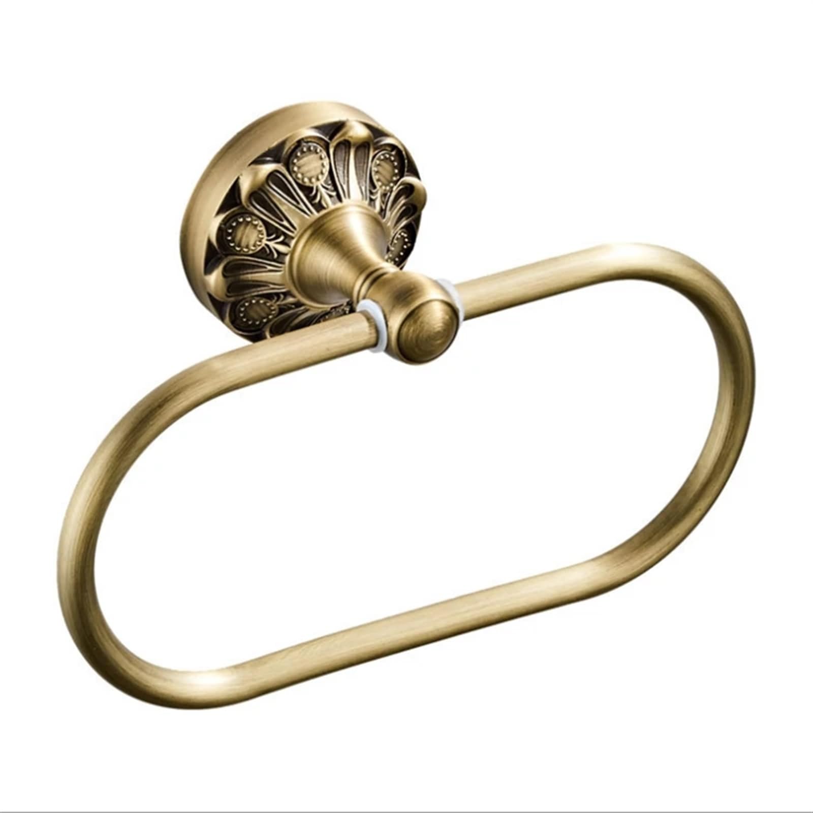 Towel Ring Antique Towel Ring Vintage Brass Bronze Bathroom Bath Holders Wall Mounted Towels Hanger for Kitchen Accessory(Gold)