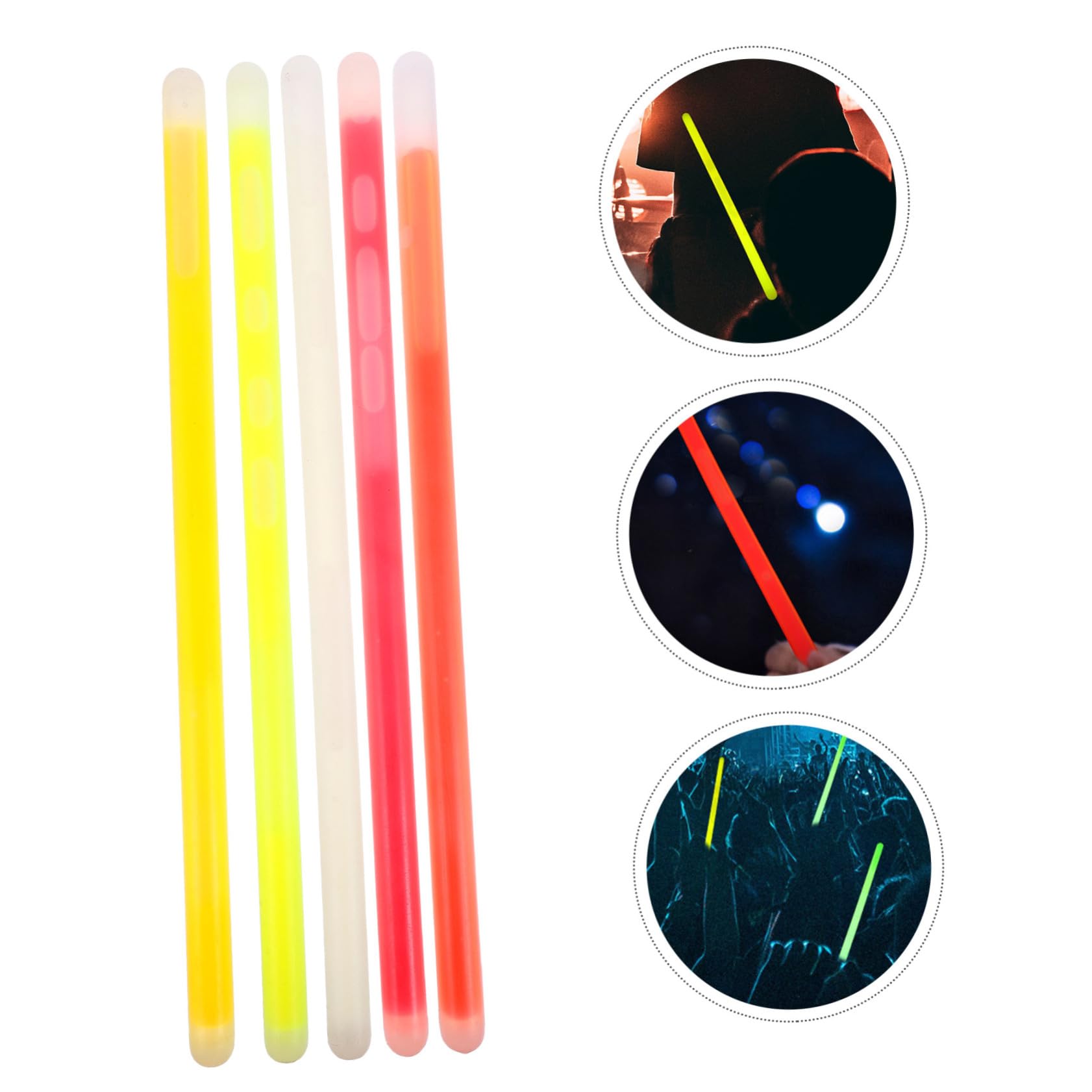 Barras Luminosas de Fiesta 15x340mm, 10 Unidades, Plástico