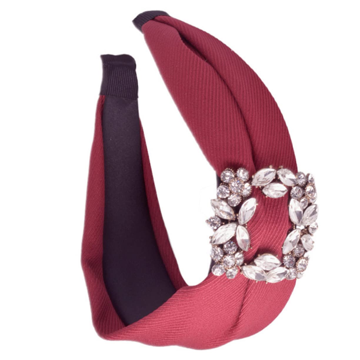 3pezzi Fermaglio Per Con Strass Cerchietto Elegante Vino Rosso Accessorio Alla Moda Per Donne e Ragazze Per Cerimonie e Occasioni Speciali