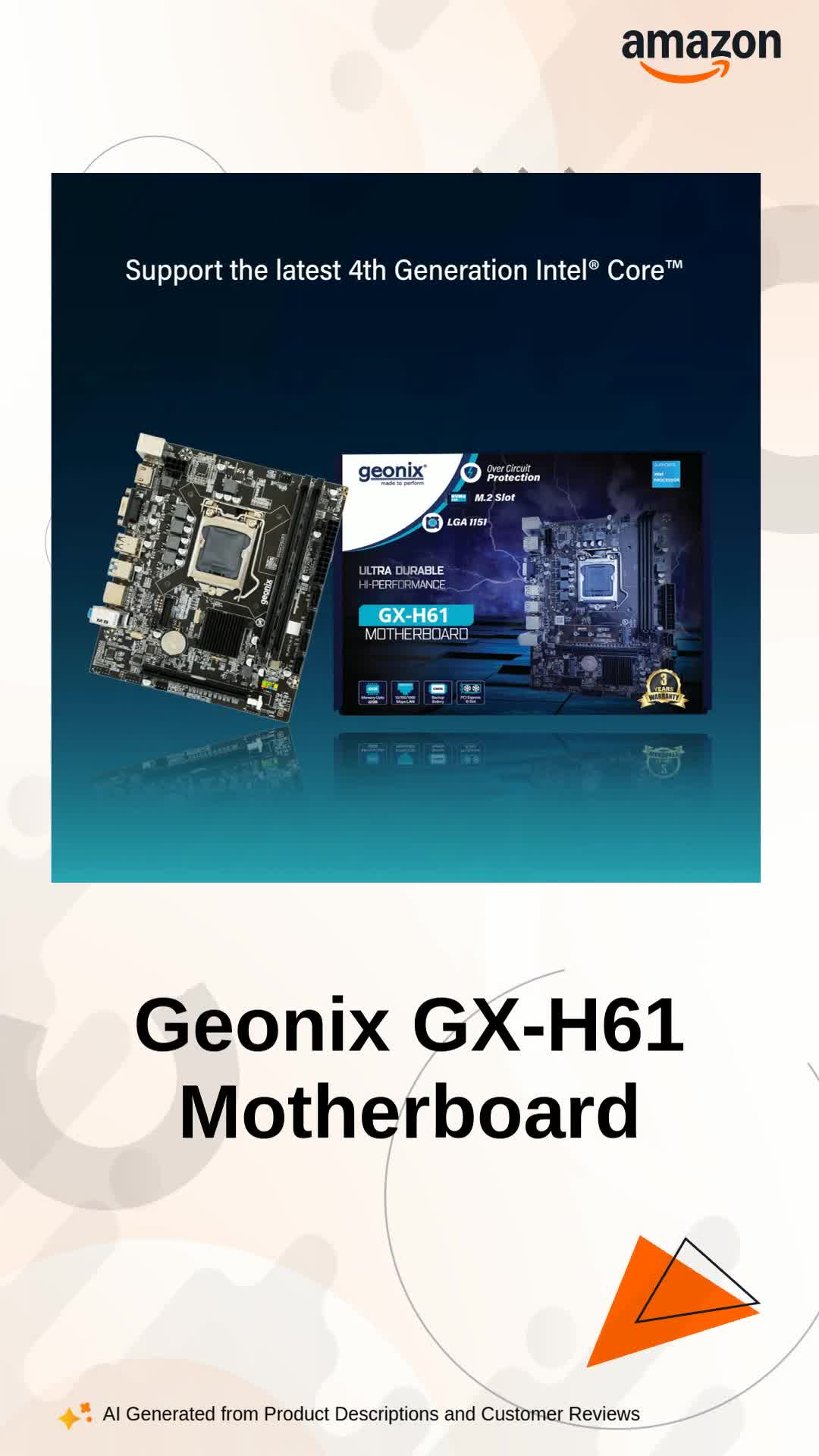 Geonix GX-H61 DDR3 Motherboard LGA 1155