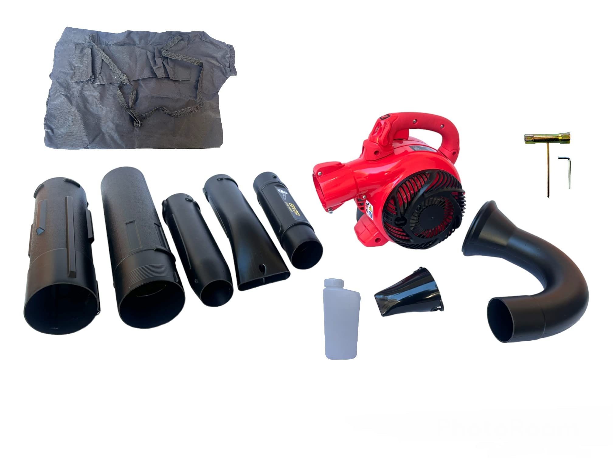 Soffiatore a Scoppio da Giardino 3 in 1 Motore da 2 Tempi 43CC 7500rpm Aspiratore Trituratore e Soffiatore Aspirafoglie con Sacco di Raccolta 50LT ideale per Manutenzione Spazi Esterni
