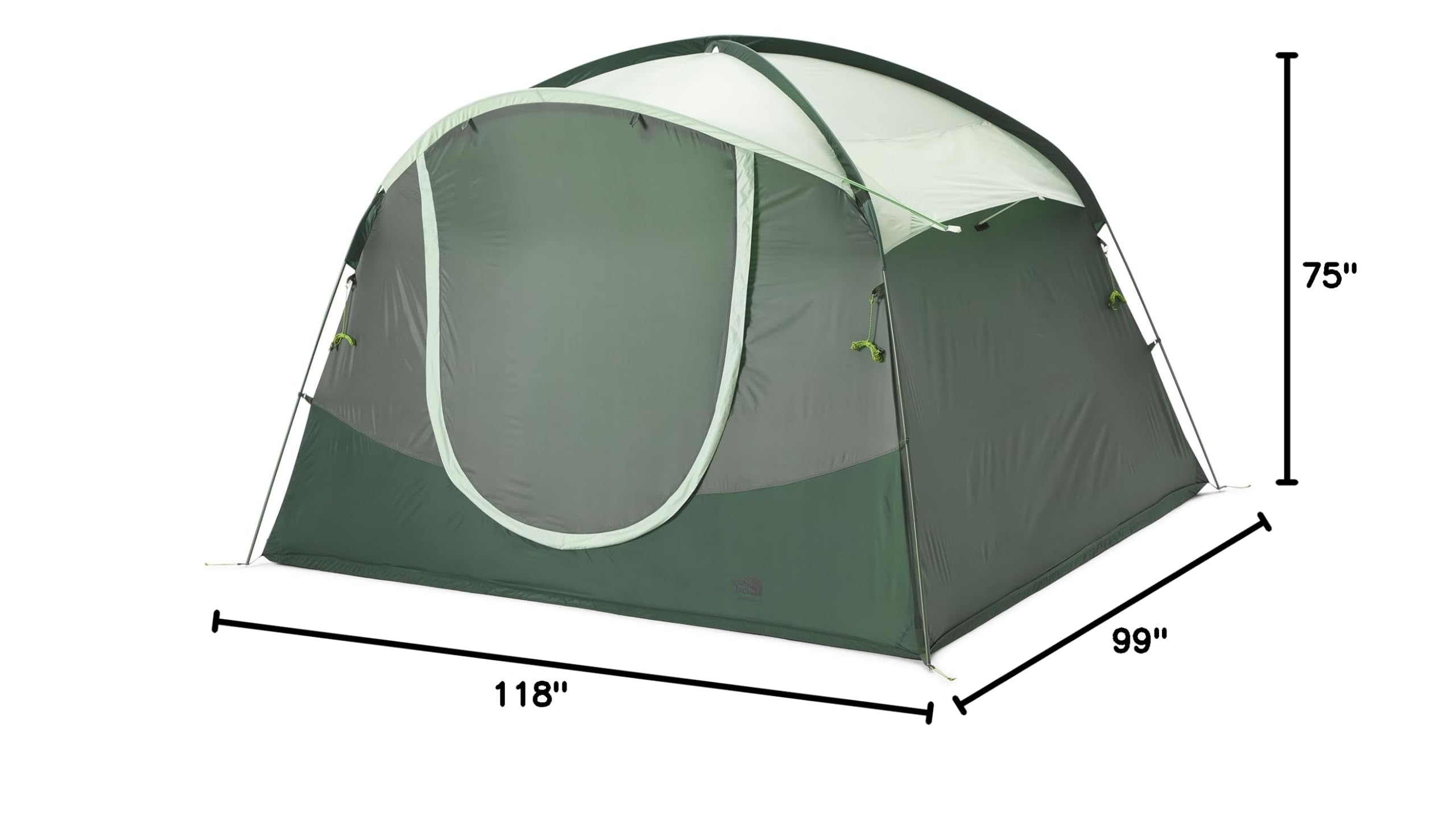 THE NORTH FACE Sequoia Tent | Waterproof Camping Tent, Spacious & Easy to Set Up, Front & Back Zipper Doors, Side Windows