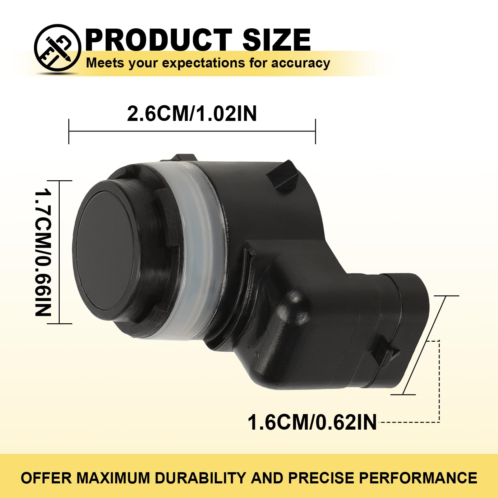 LDLRVeX Sensore parcheggio posteriore per Audi A3 1.4L–2.0L 2013, BMW X3 F25 1.6L–3.0L 2010–2017 e Octavia III 5q0919275a, 3 pin, sensori assistenza park assist