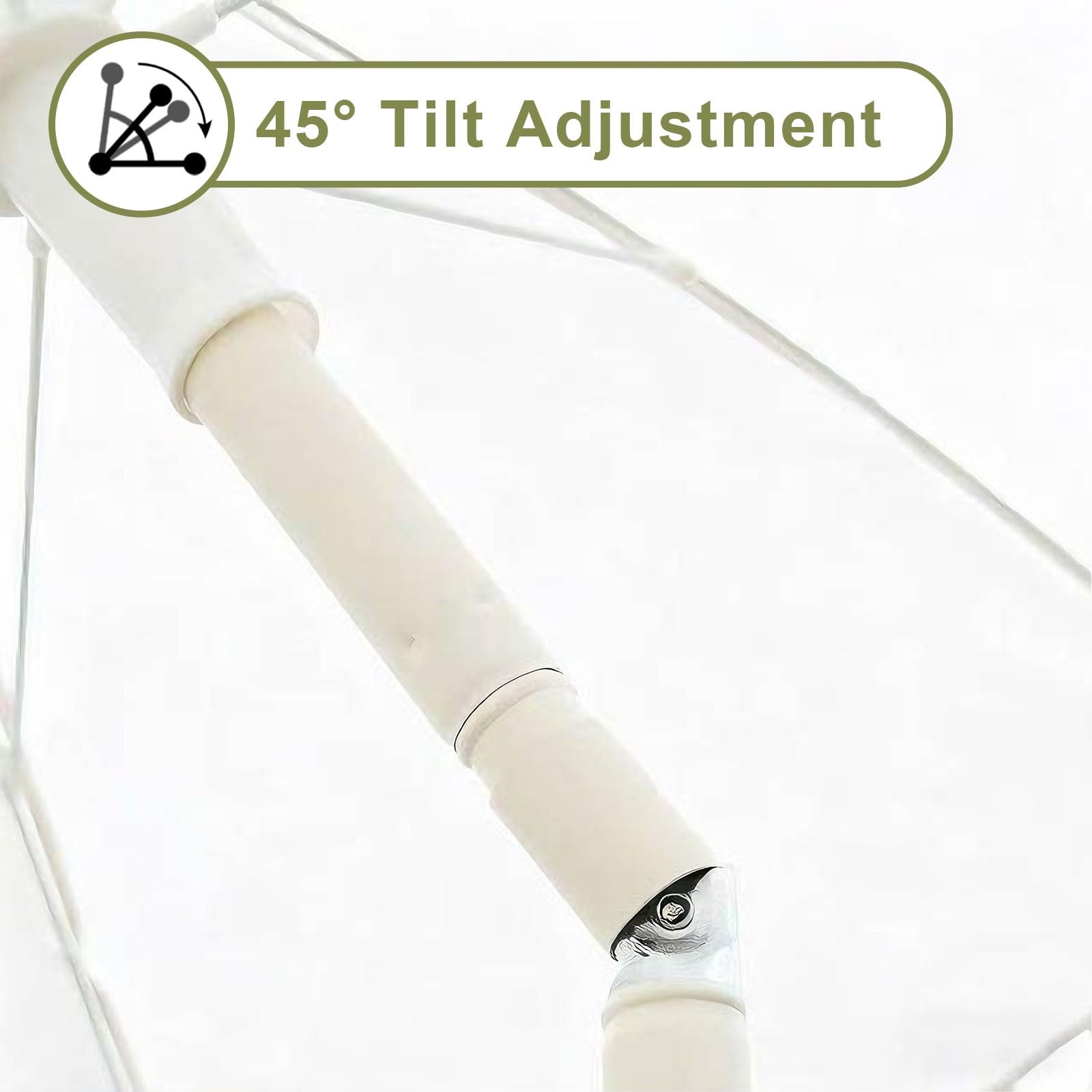 Strandschirm mit Fransen & Quasten, Gartenschirm Boho-Stil, UV-Schutz UPF 50+, Wasserdicht & Leicht, Verstellbar für Pool Terrasse Balkon Outdoor – Vintage Mid-Century