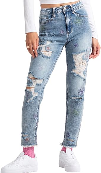 Amazon.com: TINSELTOWN - Jeans florales 