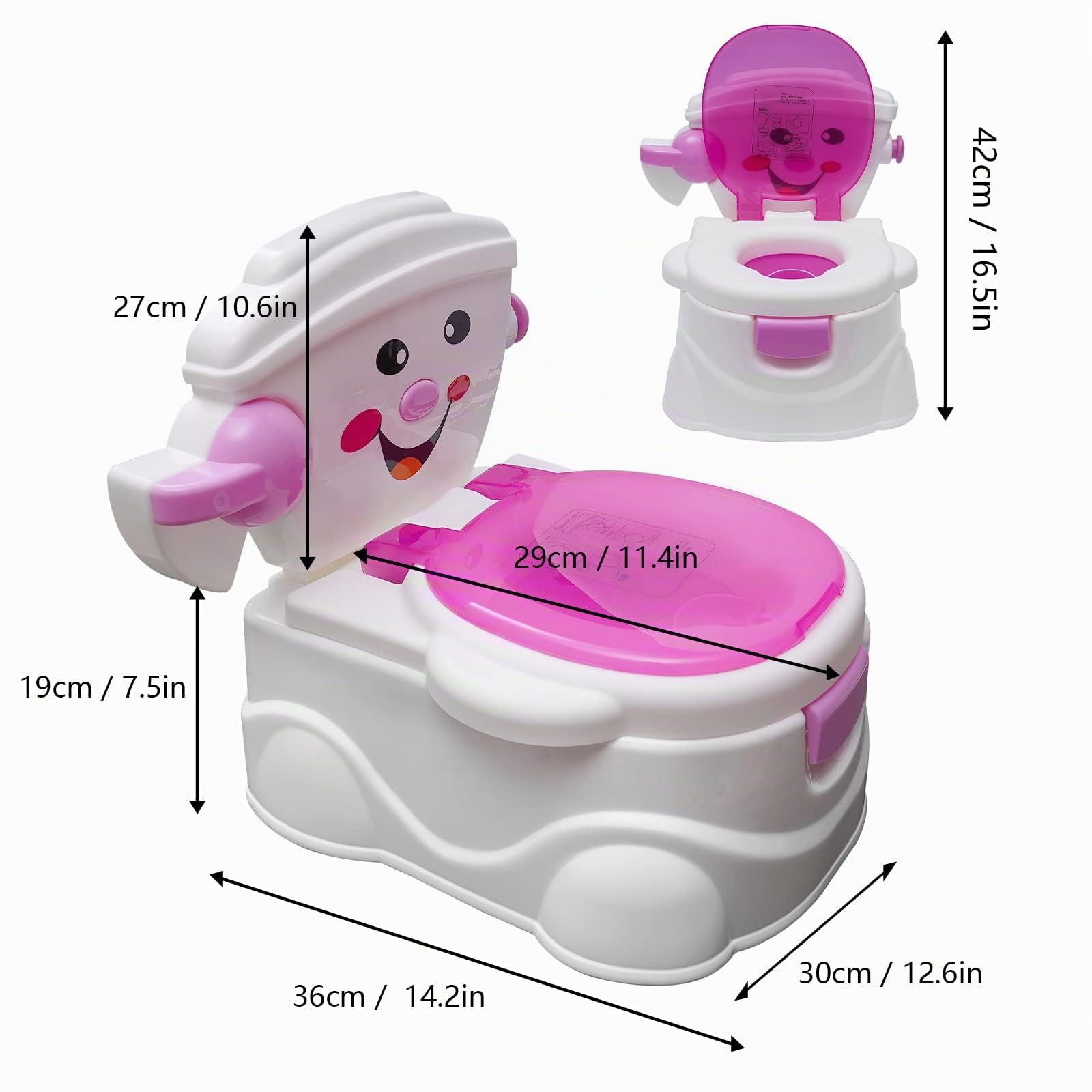 Inodoro infantil, orinal de entrenamiento para niños de 6 meses a 5 años (rosa)