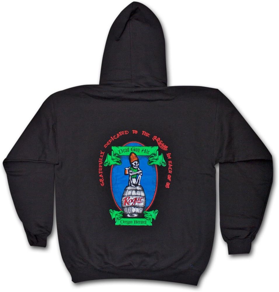Dead Guy Ale Rogue Mens Pullover Hoodie X-Large Black