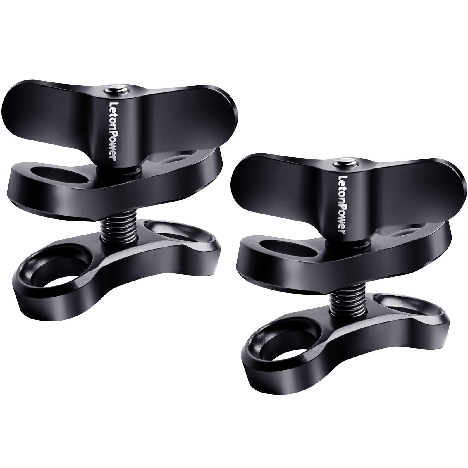 1'' Aluminium-Kugelschelle für Unterwasser-Tauchlicht-Arme-Tray-System, 360° Clip Adapter Halterung für Action-Kamera-Taschenlampe-Arme-System, Fotografie-Tauchkamera (2PCS)