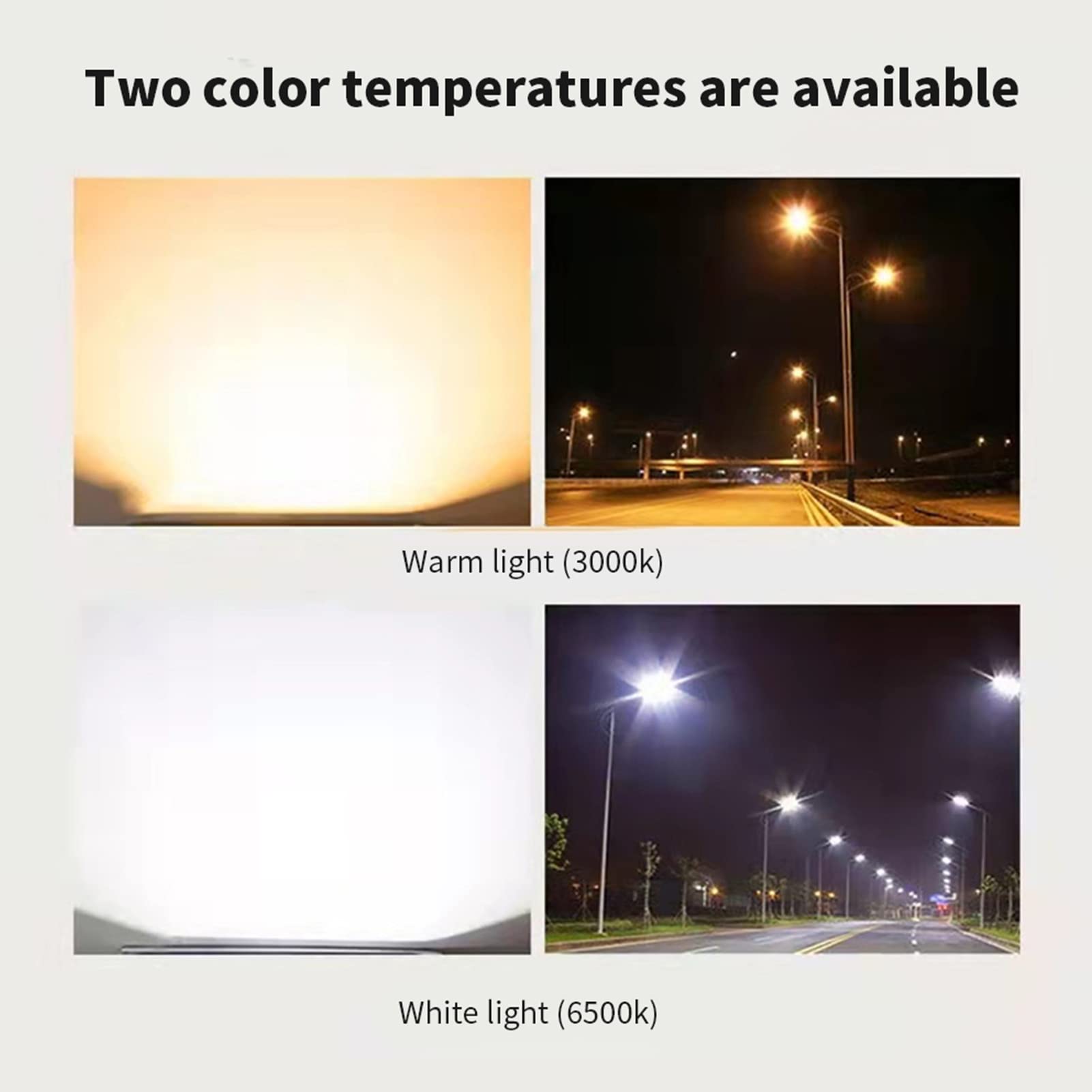 Lampione Stradale a LED Ad Alta luminosità, IP65 Impermeabile, Lunga Durata della Lampadina, Adatto per Illuminazione di Cortili, Strade, Parchi e Giardini con Eccellente (Bianco