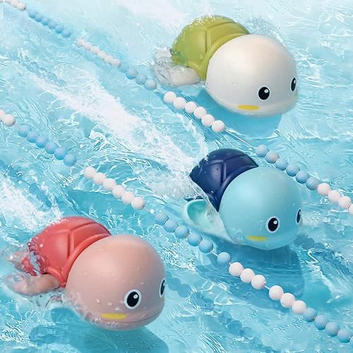 Miniatura 2 de Juguetes de baño para bebés juguetes de tortuga de natación para niños pequeños juguetes flotantes para bañera de agua juegos de baño para piscina