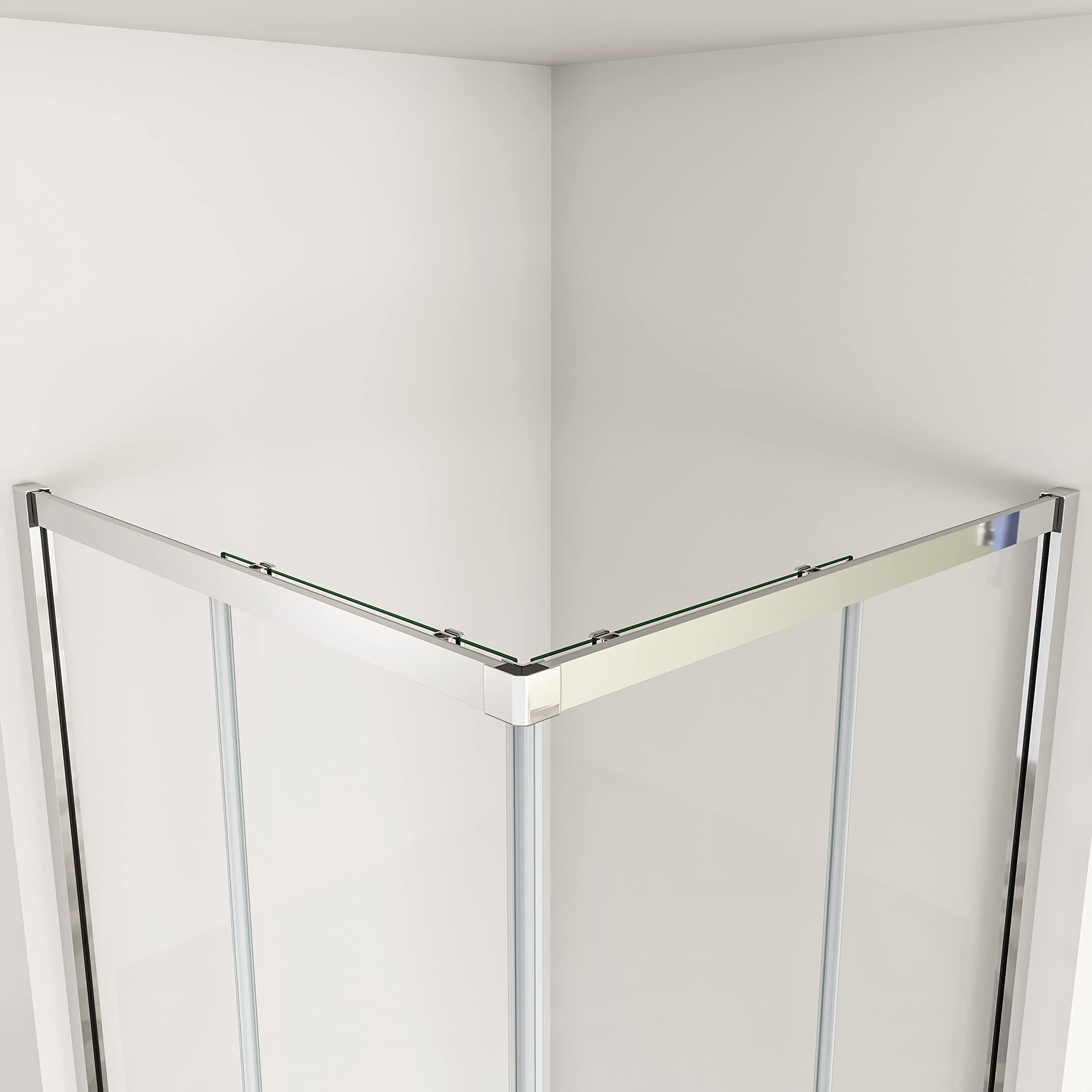 900x700mm Corner Entry Shower Enclosure | 6mm Framed Sliding Doors