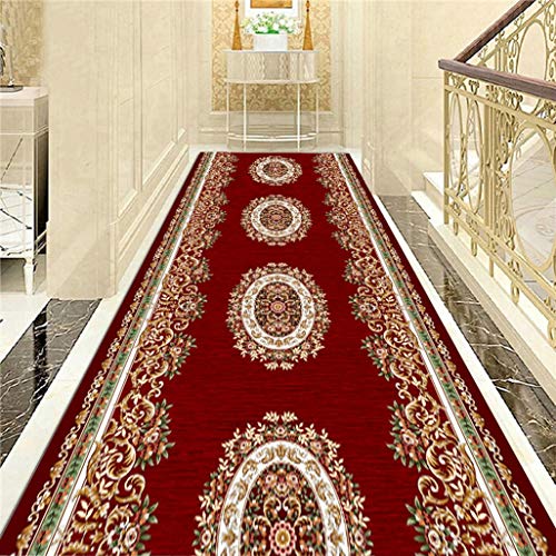 Pangocho Alfombras Pasillo Baratas, Jacquard De Poliéster, Alfombras De Corredor, Vendimia De La Elegancia con Dibujos De La Alfombra, Muy Largo For Trabajo Pesado, Arco Iris Colorido, Lavable Alfom