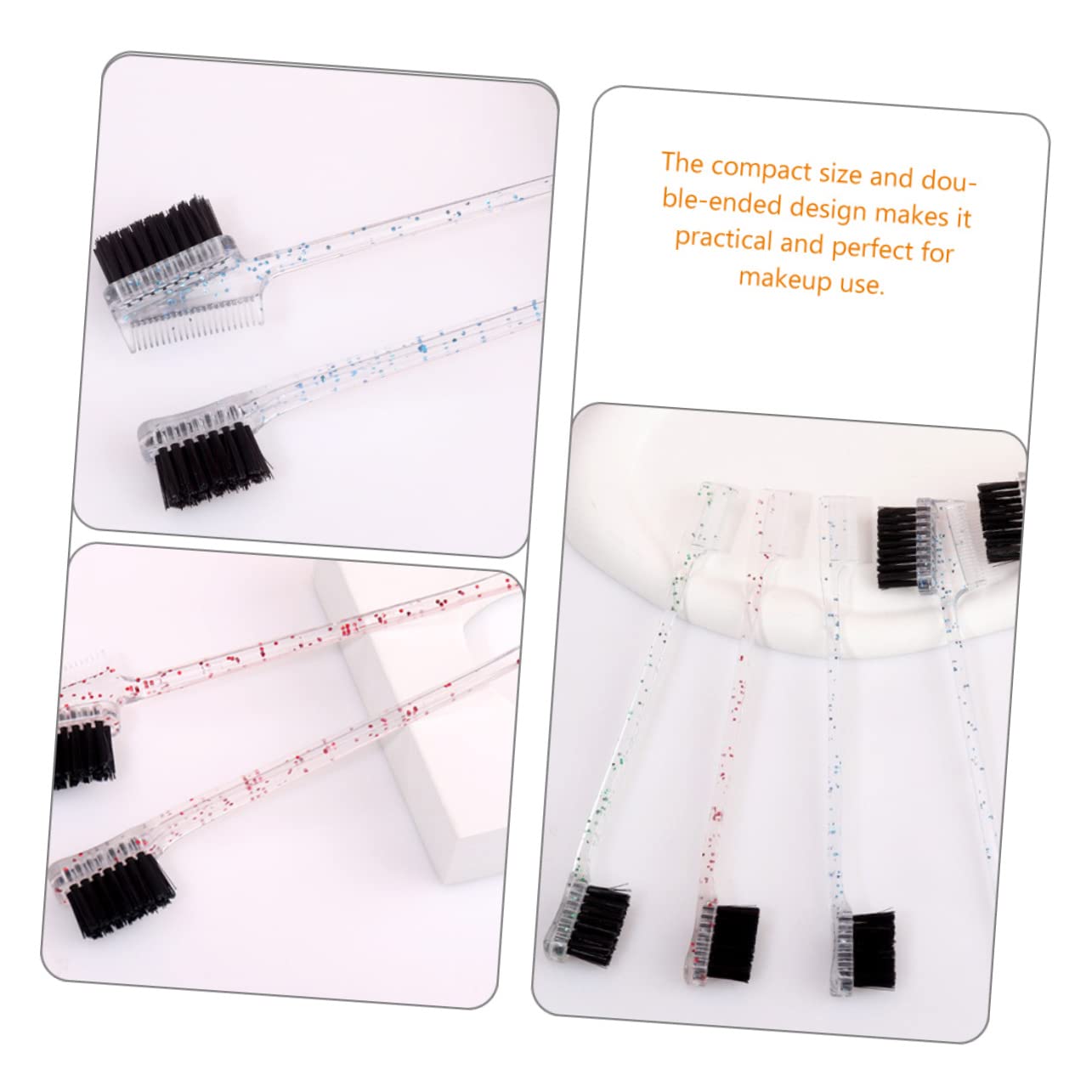 FOMIYES 48 Pz pennello per sopracciglia a doppia punta strumento per il trucco delle donne pennello per sopracciglia da donna makeup kit make up kit pettini pettine spazzola per bordi