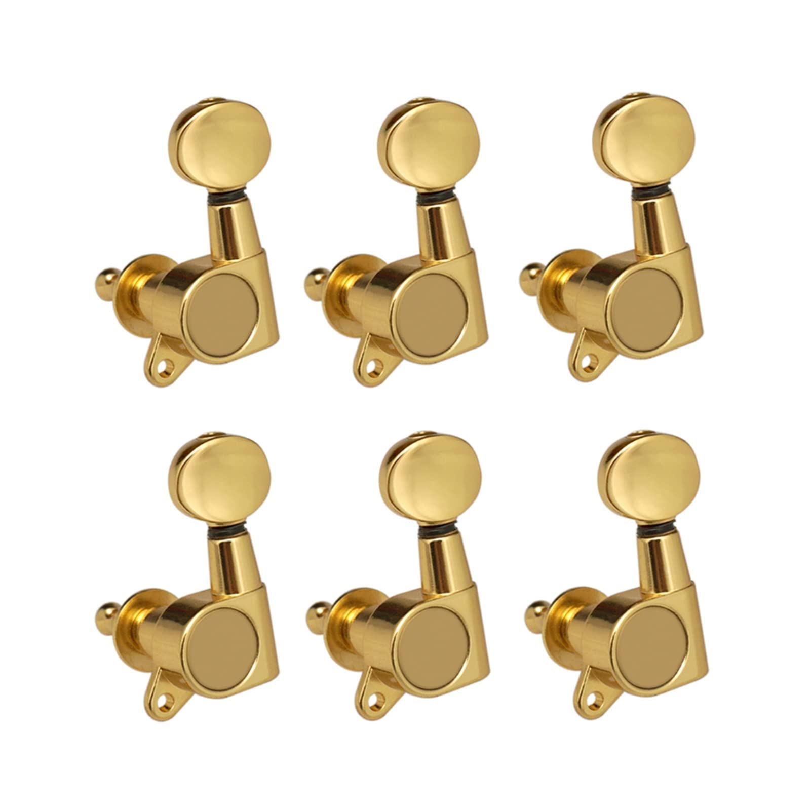 Tuner Mechaniken Knöpfe Gitarrensaiten-Stimmwirbel Stimmmaschinen Mechanik Stimmknopf (Color : Gold 6 Left)