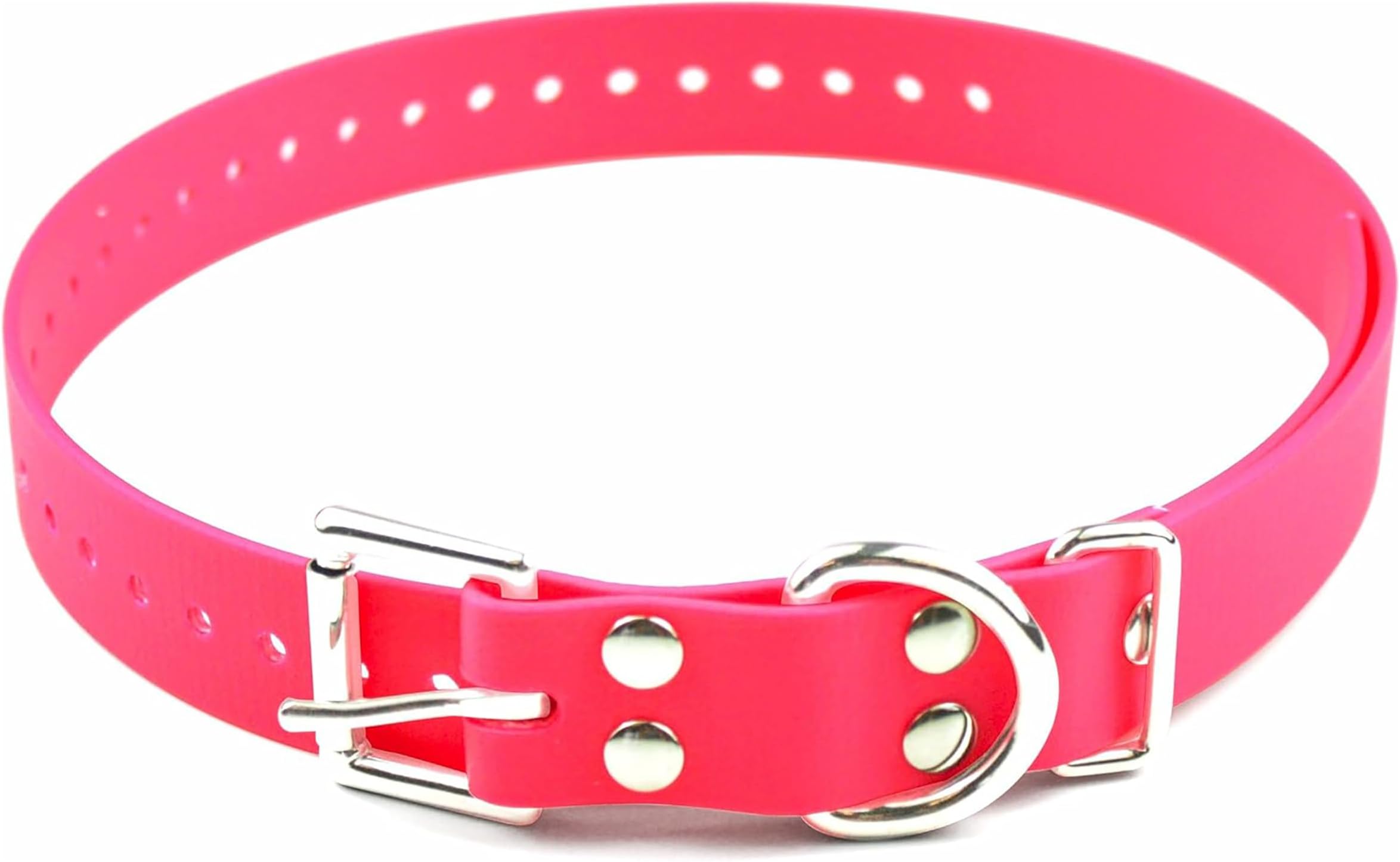 1-Inch Dog Training Collar Strap – ONLY Fits FE-580, ET-800 & UL-1200 Receivers – NOT Compatible with Mini Educator (ET-300/ET-400) – Durable Biothane Collar, Pink
