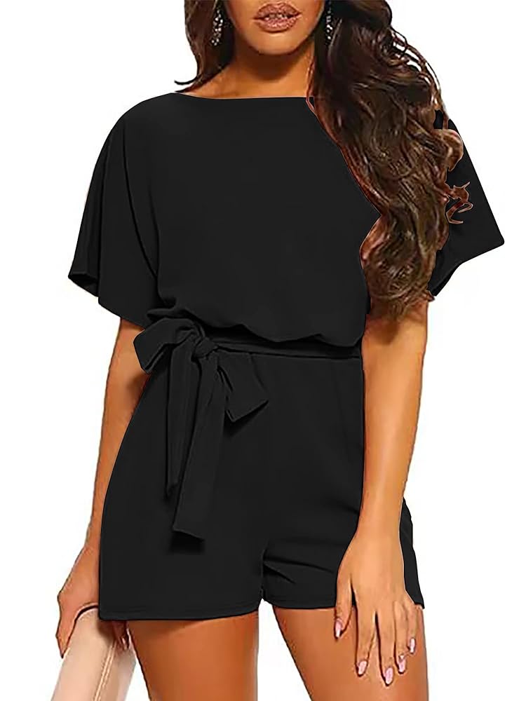 Amazon.com: AUXDIO Rompers for Women Dressy Short Sleeve