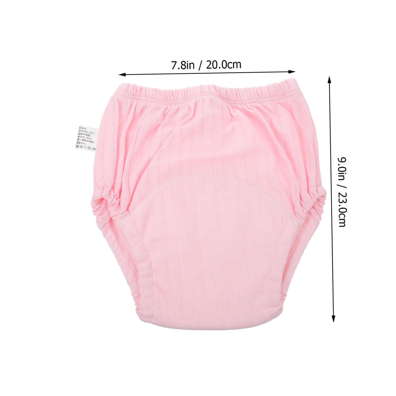 HANABASS 1Pc Training Pants Washable Newborn Nappy Pants with Inner for Leak Protection Convenient for Toilet Training Soft Breathable Design Pink
