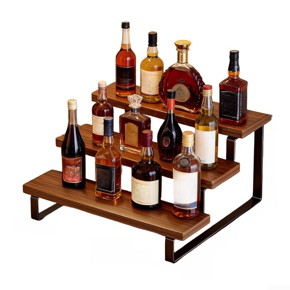 para soporte Botellas Nogal y Hierro para robusto para soporte(Brown)