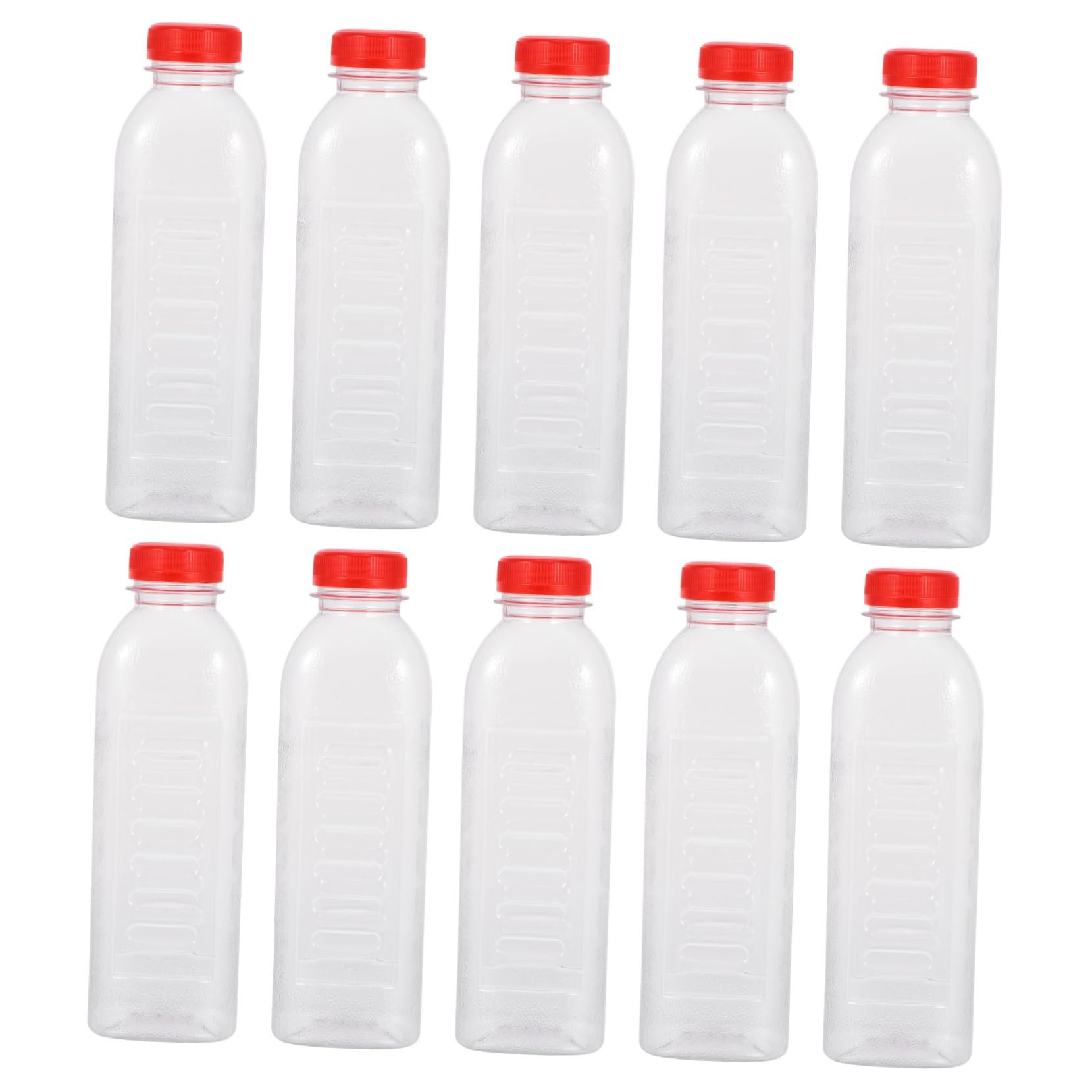 Gatuida 10pcs 500ml Plastic Beverage Bottles Disposable Frosted Plastic Empty Water Bottles Juice Milk Tea Store Milk